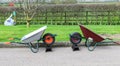 Two wheelbarrows Royalty Free Stock Photo