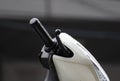 Scooter Handle with Rain Drops on it Royalty Free Stock Photo