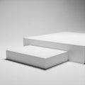Two white blocks on a gray background Royalty Free Stock Photo
