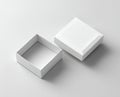 Blank White Box Mockup Royalty Free Stock Photo