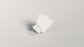 Two white business cards in paper clip Royalty Free Stock Photo