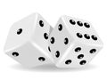 Two white dice