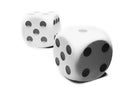 Two white dices Royalty Free Stock Photo