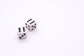 Lucky dices on a white background