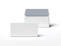 Two white envelopes. 3d rendering Royalty Free Stock Photo