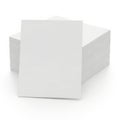 Two white foam blocks stacked on top of each other against a white background Royalty Free Stock Photo