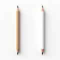 Cinema4d Rendered Pencil Mockup: White And Black Graphic Illustration Royalty Free Stock Photo