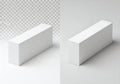 Two white rectangular blocks on different backgrounds Royalty Free Stock Photo