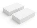 Two white rectangular blocks isolated on white background Royalty Free Stock Photo