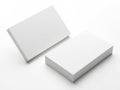 Two white rectangular blocks isolated on white background Royalty Free Stock Photo