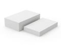 Two white rectangular blocks isolated on white background Royalty Free Stock Photo