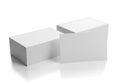 Two white rectangular blocks isolated on white background Royalty Free Stock Photo