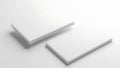 Two white rectangular blocks on a plain white surface Royalty Free Stock Photo
