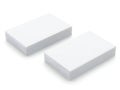 Two white rectangular blocks on a plain background Royalty Free Stock Photo