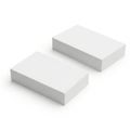 Two white rectangular blocks on a plain background Royalty Free Stock Photo