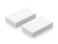 Two white rectangular blocks on a plain background Royalty Free Stock Photo