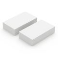 Two white rectangular blocks positioned diagonally against a plain background Royalty Free Stock Photo