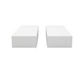 Two white rectangular blocks side by side on transparent background Royalty Free Stock Photo