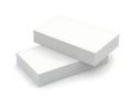 Two white rectangular blocks stacked on a plain surface Royalty Free Stock Photo