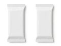 Two white rectangular objects with flat tops and bottoms isolated on white background Royalty Free Stock Photo