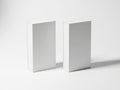 Two white rectangular objects isolated on white background Royalty Free Stock Photo