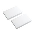 Two white rectangular objects placed side by side on a white background Royalty Free Stock Photo