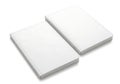 Two white rectangular objects on a plain background Royalty Free Stock Photo