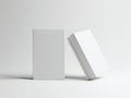 Two white rectangular objects on a plain background Royalty Free Stock Photo