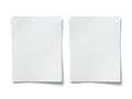 Two white rectangular objects side by side on a plain white background Royalty Free Stock Photo
