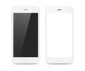 Two white smartphones