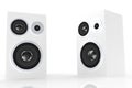 Two white speakers Royalty Free Stock Photo