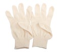 Two white textile glove Royalty Free Stock Photo