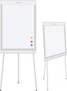 Two whiteboards for education and for presentation Royalty Free Stock Photo