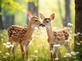 Two whitetail deer Royalty Free Stock Photo