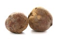 Two whole beetroots Royalty Free Stock Photo