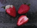 Fresh strawberries in close-up Royalty Free Stock Photo