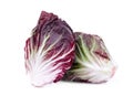 Two whole red radicchio isolated on white Royalty Free Stock Photo