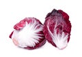 Two whole red radicchio isolated on white Royalty Free Stock Photo