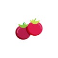 Two whole tomato flat icon