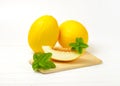 Fresh yellow melons Royalty Free Stock Photo