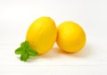 Two whole yellow melons Royalty Free Stock Photo