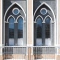 Two windows in church Royalty Free Stock Photo