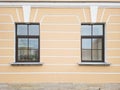 Two windows on the front wall Royalty Free Stock Photo