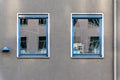 Two windows on a gray background Royalty Free Stock Photo