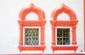 Two windows of St. Basil Cathedral, Red Square, Moscow Royalty Free Stock Photo