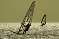 TWO WINDSURFERS Royalty Free Stock Photo