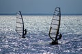 Two windsurfers Royalty Free Stock Photo