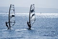 Two windsurfers Royalty Free Stock Photo