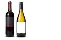 Two wine bottles black and white Royalty Free Stock Photo