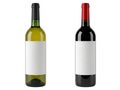 Two wine bottles with blank labels Royalty Free Stock Photo